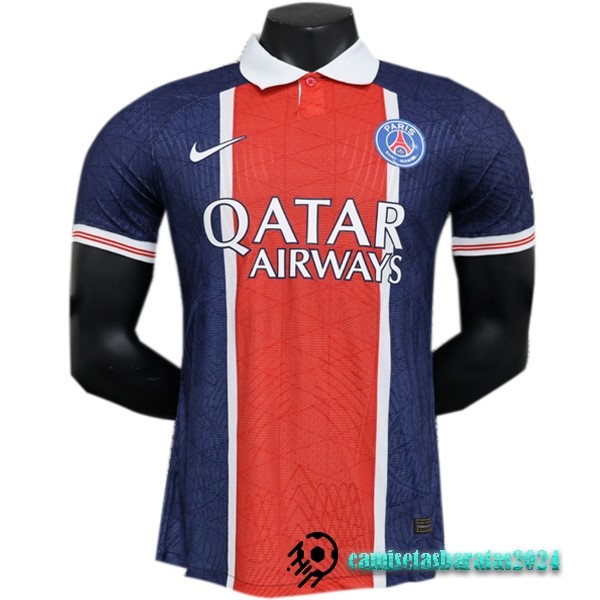 Replicas Tailandia Especial Jugadores Camiseta Paris Saint Germain 2023 2024 Azul Rojo