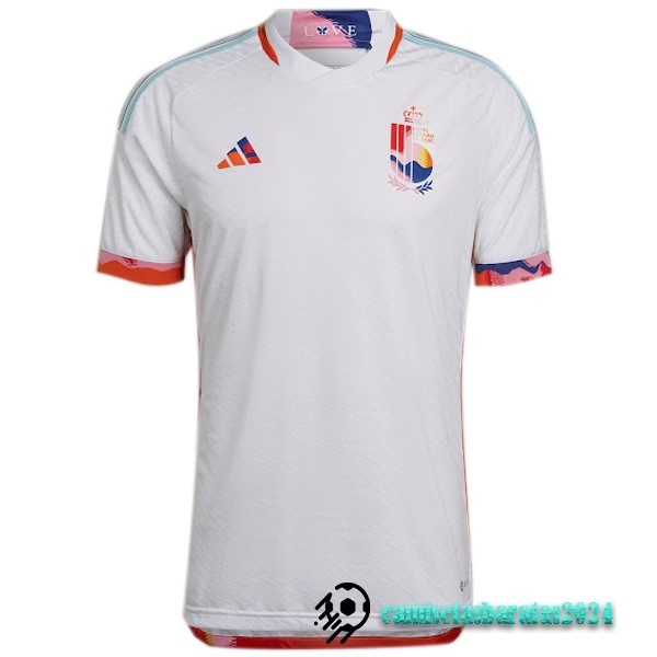 Replicas Tailandia Jugadores Segunda Camiseta Bélgica 2022 Blanco