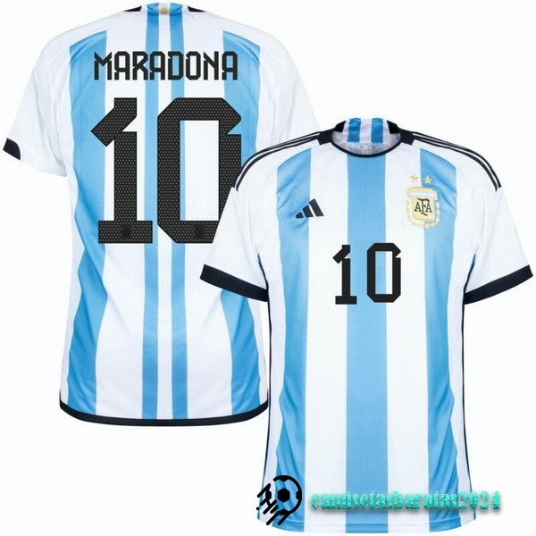 Replicas Tailandia NO.10 Maradona Casa Camiseta Argentina 2022 Azul