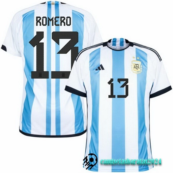 Replicas Tailandia NO.13 Romero Casa Camiseta Argentina 2022 Azul