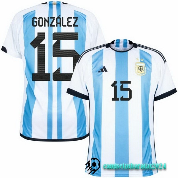 Replicas Tailandia NO.15 González Casa Camiseta Argentina 2022 Azul