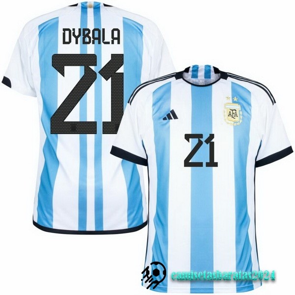 Replicas Tailandia NO.21 Dybala Casa Camiseta Argentina 2022 Azul