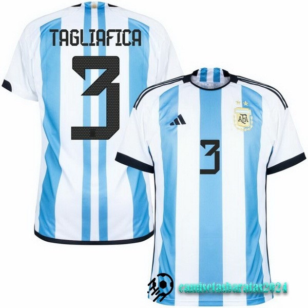 Replicas Tailandia NO.3 Tagliafico Casa Camiseta Argentina 2022 Azul