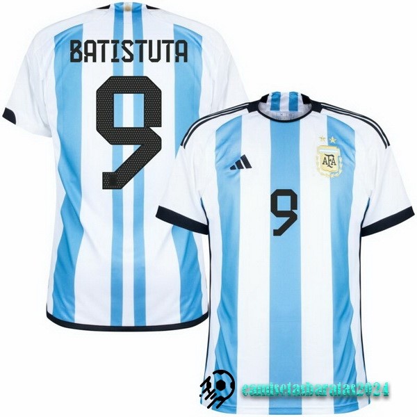 Replicas Tailandia NO.9 Batistuta Casa Camiseta Argentina 2022 Azul