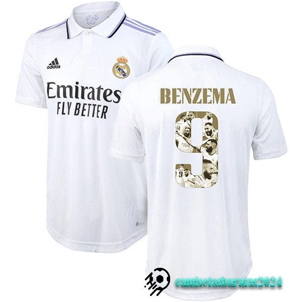 Replicas Tailandia NO.9 Benzema Casa Jugadores Camiseta Real Madrid 2022 2023 Blanco