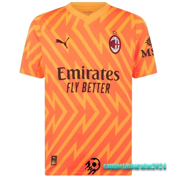 Replicas Tailandia Portero Camiseta AC Milan 2023 2024 Naranja