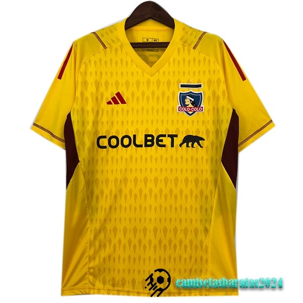 Replicas Tailandia Portero Camiseta Colo Colo 2023 2024 Amarillo