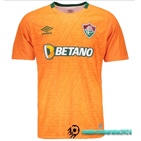 Replicas Tailandia Portero Camiseta Fluminense 2022 2023 Naranja