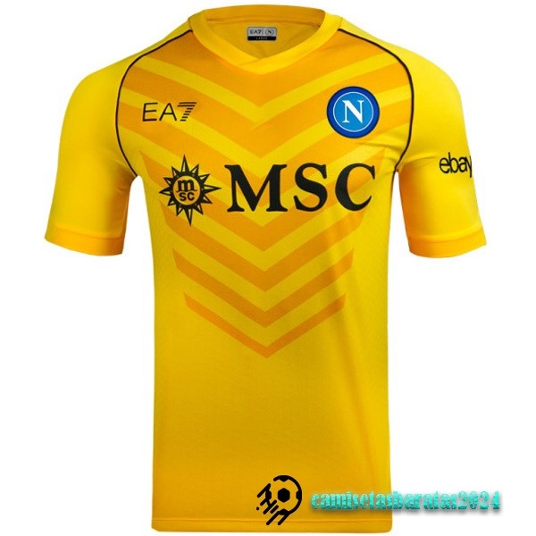 Replicas Tailandia Portero Camiseta Napoli 2023 2024 Amarillo