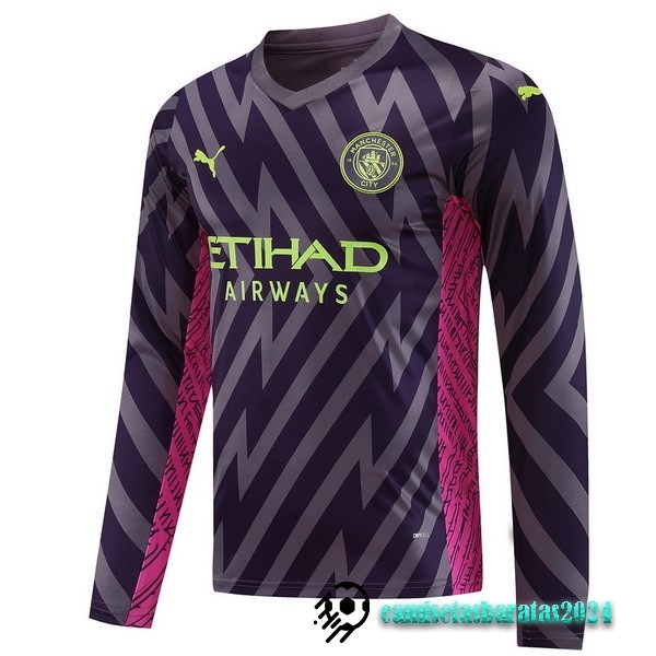 Replicas Tailandia Portero Manga Larga Manchester City 2023 2024 Purpura