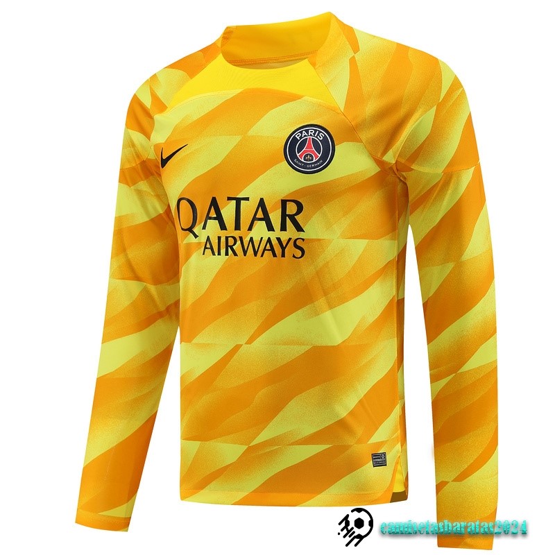 Replicas Tailandia Portero Manga Larga Paris Saint Germain 2023 2024 Amarillo