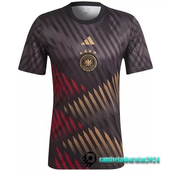 Replicas Tailandia Previo al partido Camiseta Alemania 2022 Negro