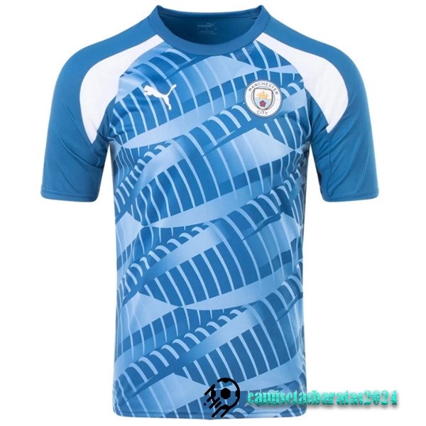 Replicas Tailandia Previo al partido Camiseta Manchester City 2023 2024 Azul