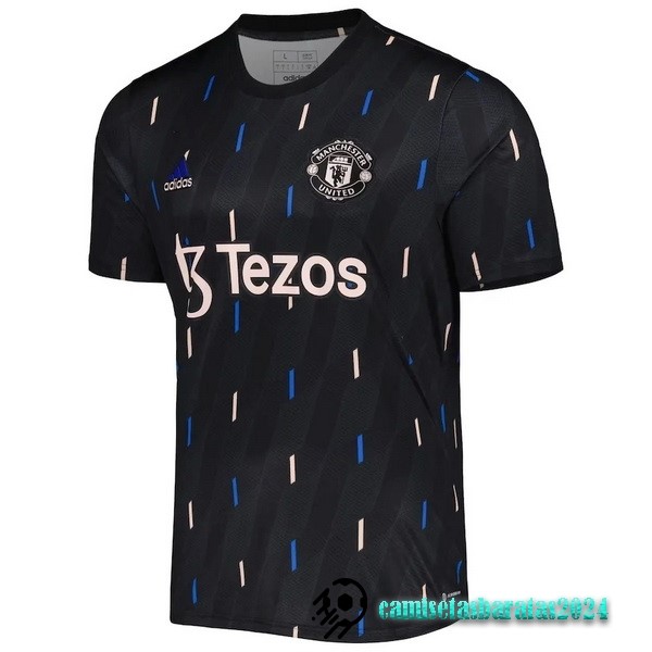 Replicas Tailandia Previo al partido Camiseta Manchester United 2022 2023 Negro