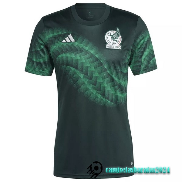 Replicas Tailandia Previo al partido Camiseta Mexico 2022 Verde