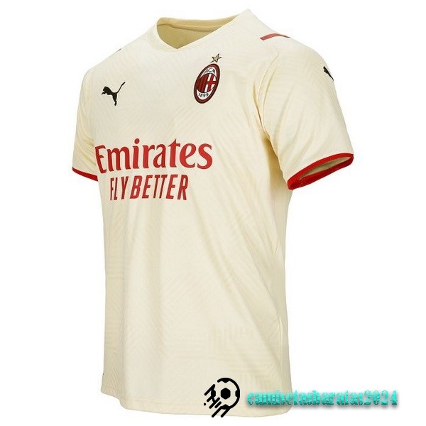 Replicas Tailandia Segunda Camiseta AC Milan 2021 2022 Amarillo