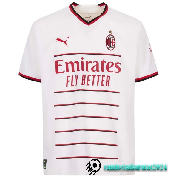 Replicas Tailandia Segunda Camiseta AC Milan 2022 2023 Blanco