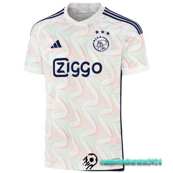 Replicas Tailandia Segunda Camiseta Ajax 2023 2024 Blanco