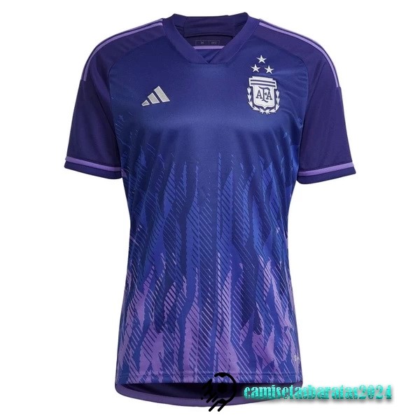 Replicas Tailandia Segunda Camiseta Argentina 3 Stars 2022 Purpura