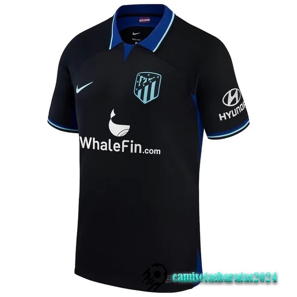 Replicas Tailandia Segunda Camiseta Atlético Madrid 2022 2023 Negro