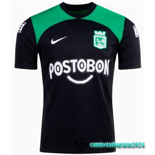 Replicas Tailandia Segunda Camiseta Atlético Nacional 2023 2024 Negro Verde