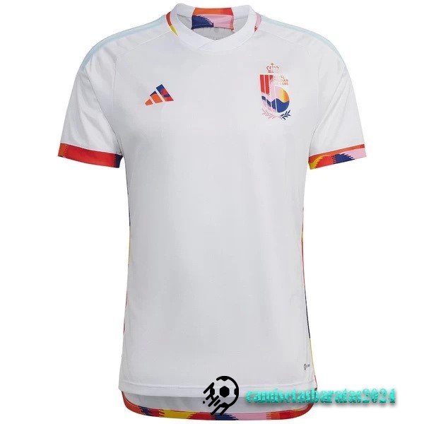 Replicas Tailandia Segunda Camiseta Bélgica 2022 Blanco
