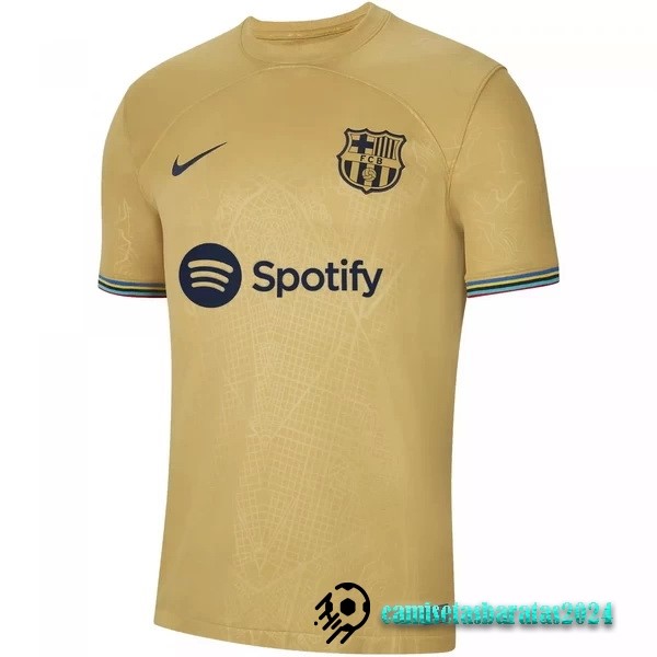 Replicas Tailandia Segunda Camiseta Barcelona 2022 2023 Amarillo