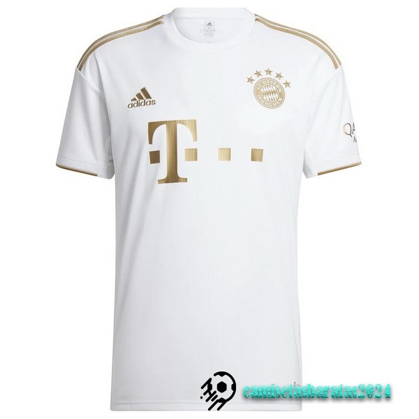 Replicas Tailandia Segunda Camiseta Bayern Múnich 2022 2023 Blanco