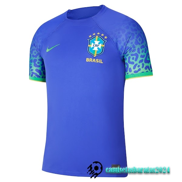 Replicas Tailandia Segunda Camiseta Brasil 2022 Azul