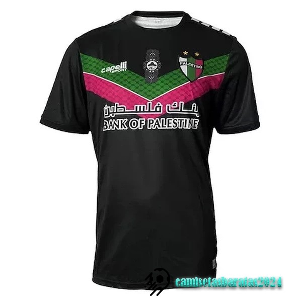 Replicas Tailandia Segunda Camiseta CD Palestino 2022 2023 Negro