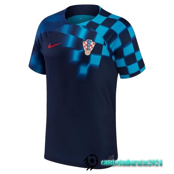 Replicas Tailandia Segunda Camiseta Croacia 2022 Azul