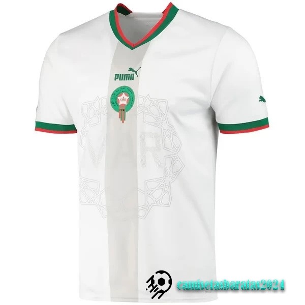 Replicas Tailandia Segunda Camiseta Marruecos 2022 Blanco