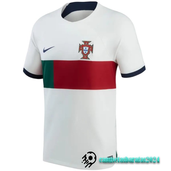 Replicas Tailandia Segunda Camiseta Portugal 2022 Blanco