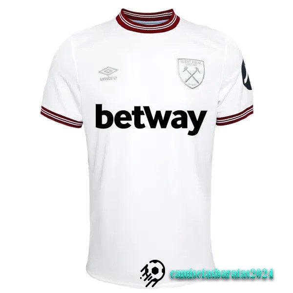 Replicas Tailandia Segunda Camiseta West Ham United 2023 2024 Blanco