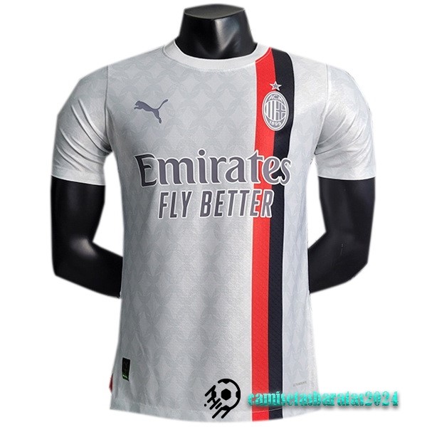 Replicas Tailandia Segunda Jugadores Camiseta AC Milan 2023 2024 Blanco