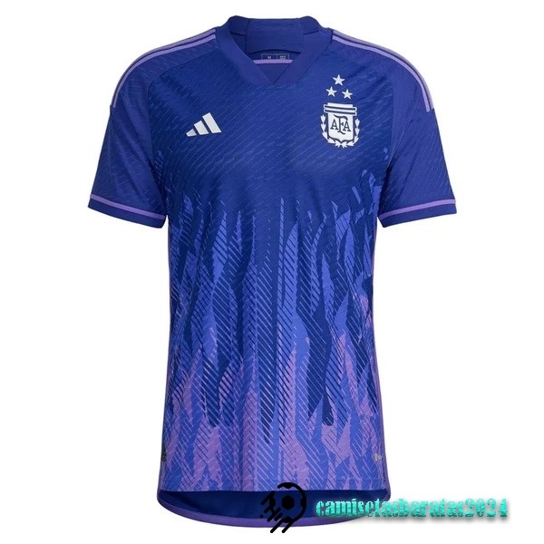 Replicas Tailandia Segunda Jugadores Camiseta Argentina 3 Stars 2022 Purpura