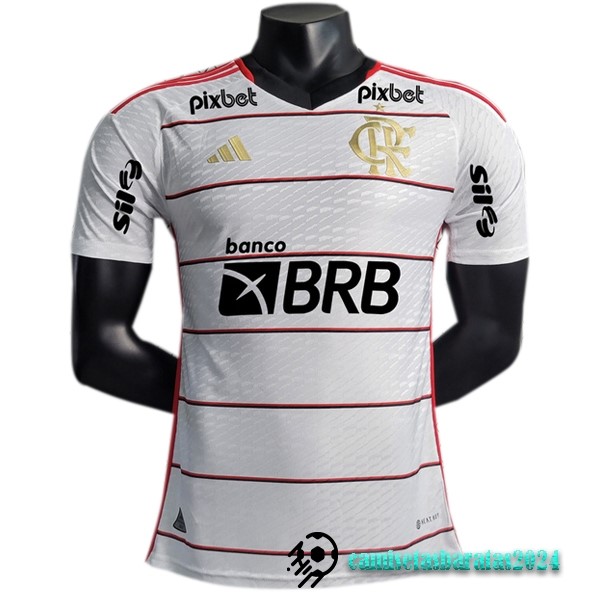 Replicas Tailandia Segunda Jugadores Camiseta Flamengo 2023 2024 Blanco