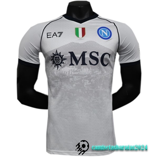 Replicas Tailandia Segunda Jugadores Camiseta Napoli 2023 2024 Blanco