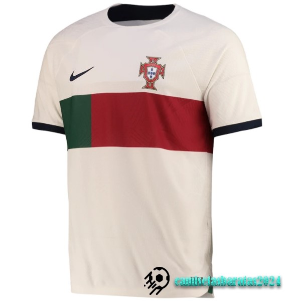 Replicas Tailandia Segunda Jugadores Camiseta Portugal 2022 Blanco