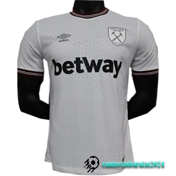 Replicas Tailandia Segunda Jugadores Camiseta West Ham United 2023 2024 Blanco