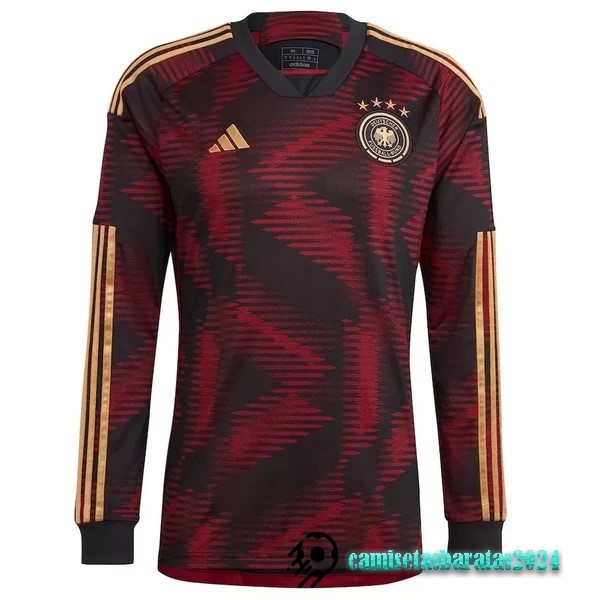 Replicas Tailandia Segunda Manga Larga Alemania 2022 Rojo