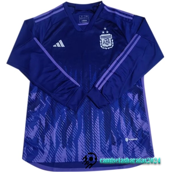 Replicas Tailandia Segunda Manga Larga Argentina 3 Stars 2022 Purpura