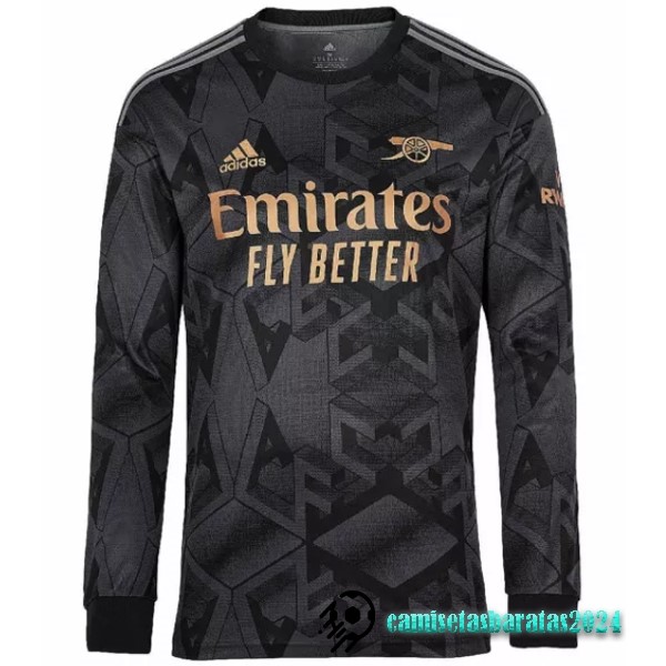 Replicas Tailandia Segunda Manga Larga Arsenal 2022 2023 Negro