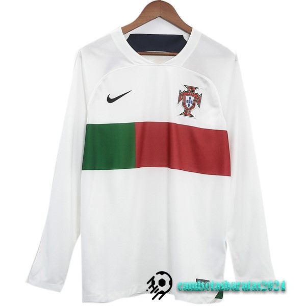 Replicas Tailandia Segunda Manga Larga Portugal 2022 Blanco