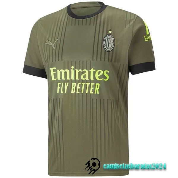 Replicas Tailandia Tercera Camiseta AC Milan 2022 2023 Verde