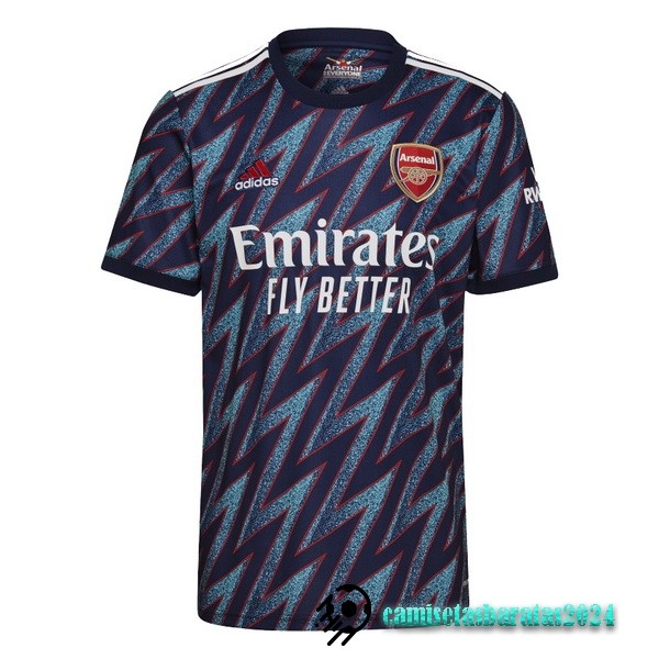 Replicas Tailandia Tercera Camiseta Arsenal 2021 2022 Azul