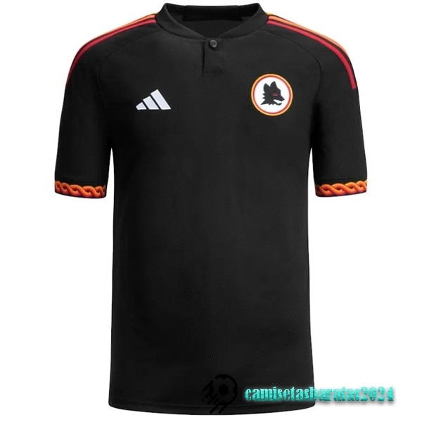 Replicas Tailandia Tercera Camiseta As Roma 2023 2024 I Negro