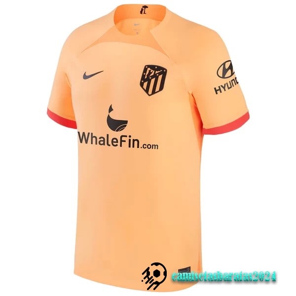 Replicas Tailandia Tercera Camiseta Atlético Madrid 2022 2023 Naranja