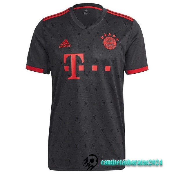 Replicas Tailandia Tercera Camiseta Bayern Múnich 2022 2023 Negro