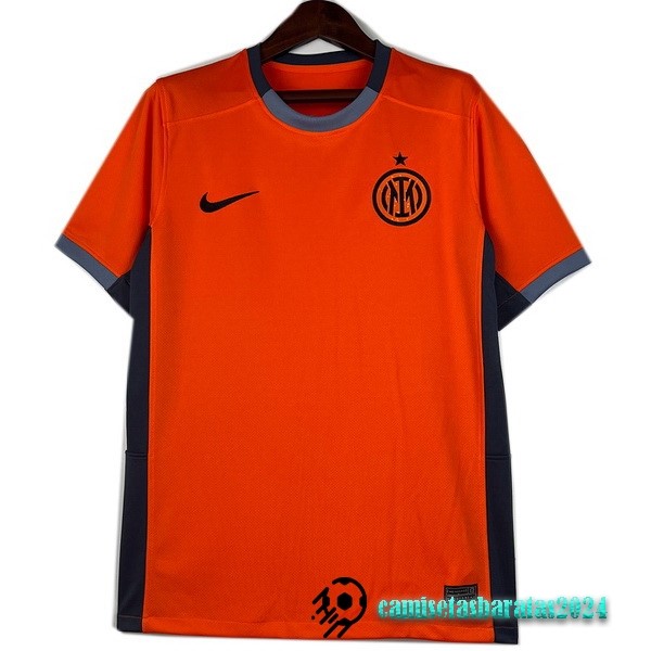 Replicas Tailandia Tercera Camiseta Inter Milán 2023 2024 Naranja